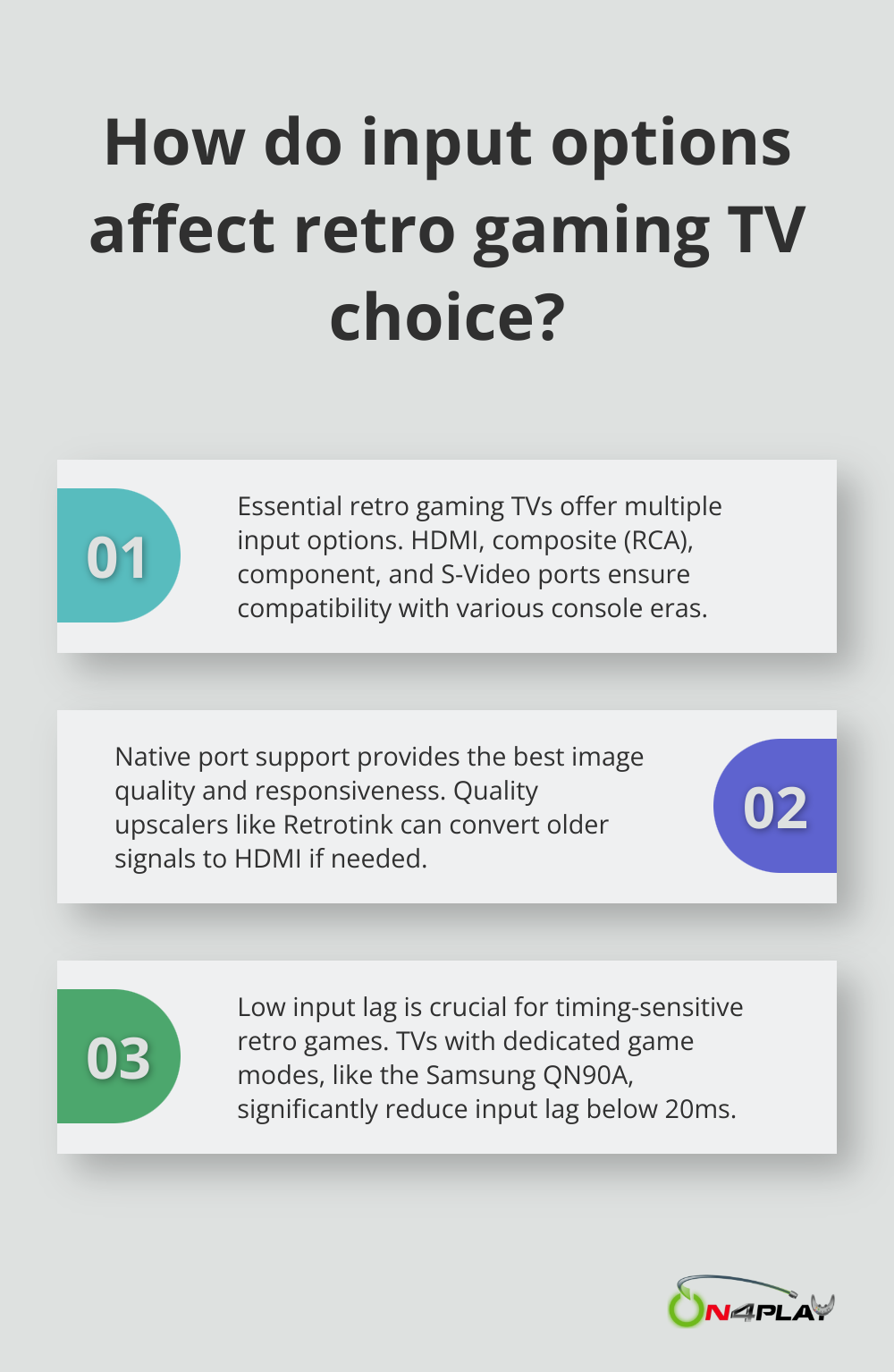 Fact - How do input options affect retro gaming TV choice?