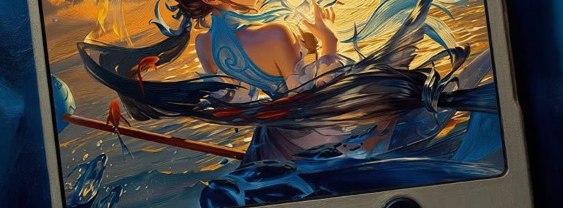 Miyoo Mini Plus gray personal oil paint art